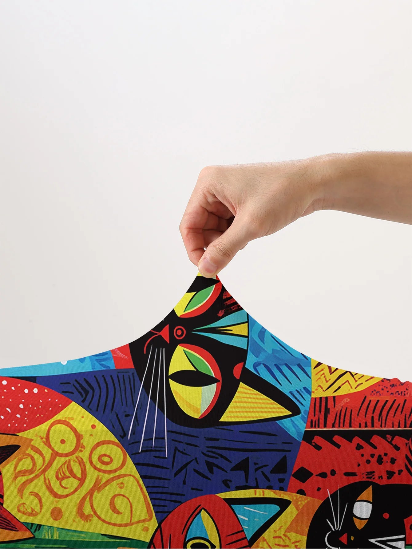 Colorful Cat Print Luggage Cover, Suitable for 18-32 Inch Luggage Cover, Luggage Handle Glove, Travel Accessories