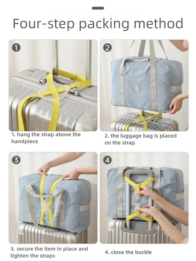 SCANDIHOME Travel  Luggage Strap Adjustable Suitcase Belts Crossed Luggage Suitcase Packing Buckle Elastic Strap Protect Tie