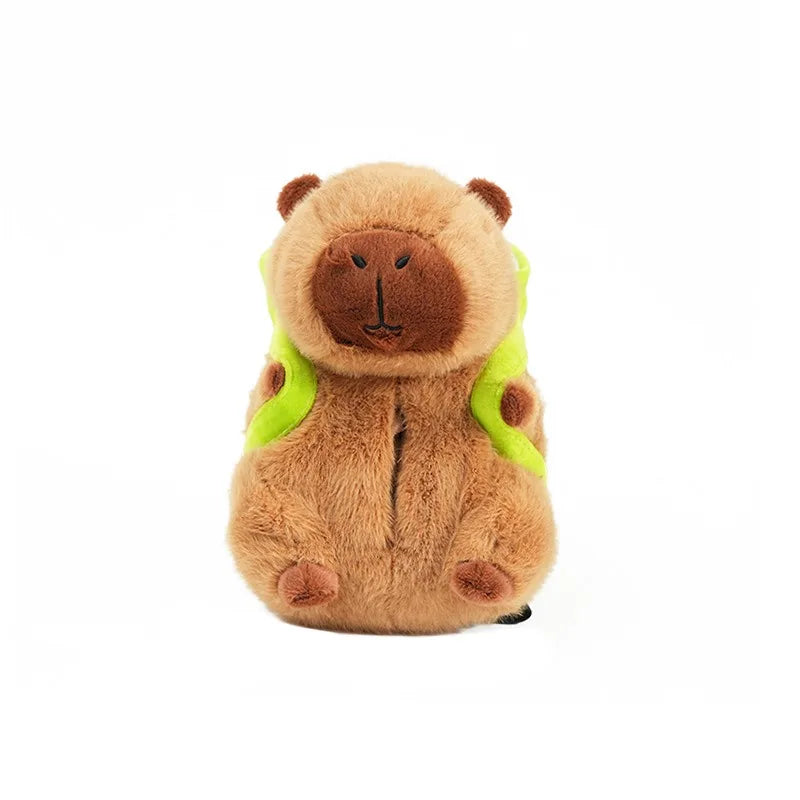 Car Tissue Boxes Capybara Plush Trash Bins Cute Interior Trash Car Storage Bucket Female Umbrella Key Phone Storage Box