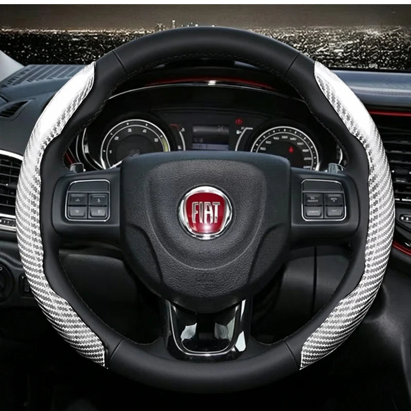 Suitable for Fiat Steering Wheel Cover  500 Grande Punto Evo Ducato Bravo Tipo Linea Albea Panda 124 Spider 500X 500L
