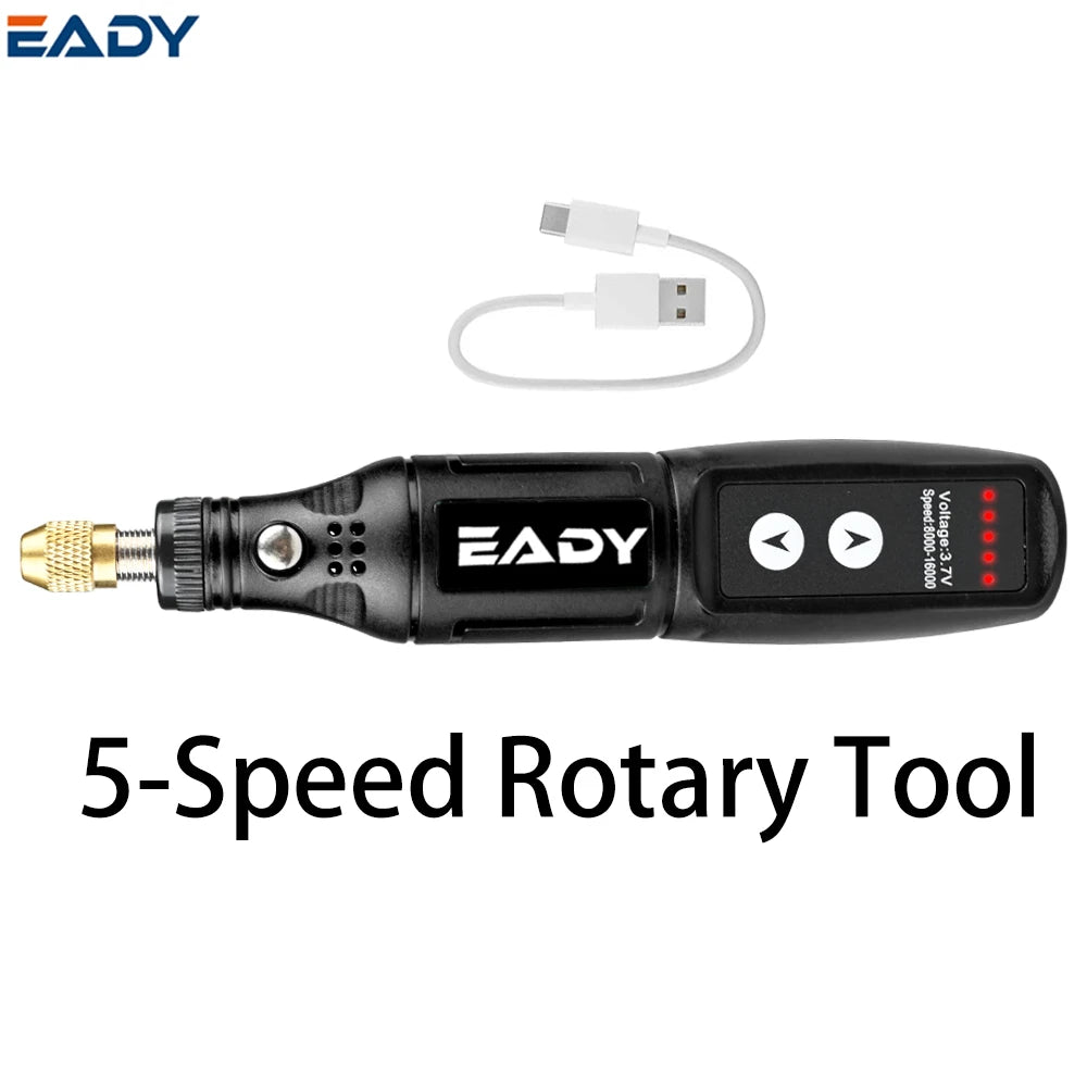 Cordless Rotary Tool, Electric Mini Grinder Pen, Mini Drill, USB Charging, Sanding, Polishing, Drilling Attachments, for DIY