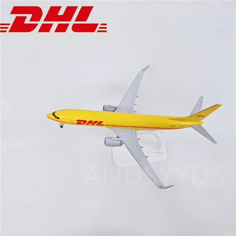 20cm DHL B737 Airways 1/400 Model Planes Alloy Aviation Figures Collection Miniature Items With Wheels Gift