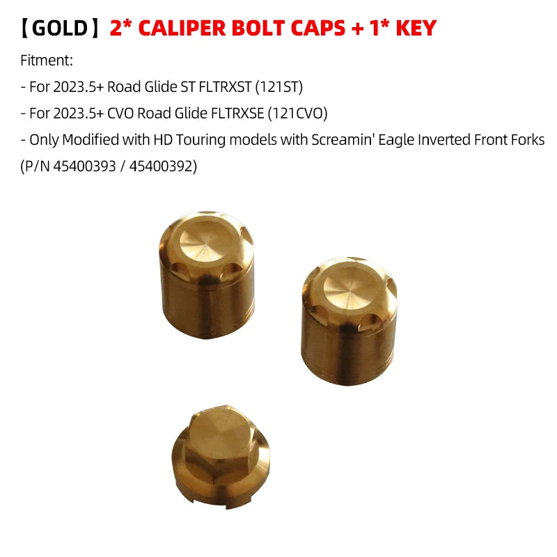 Road Faith Titanium Alloy Motorcycle Caliper Bolt Front Fender Bolts Anti-theft For HD 121CVO 121ST 24-up 117 Road/ Street Glide