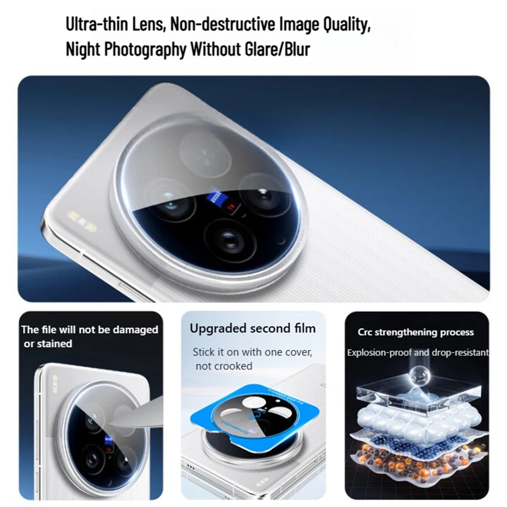 2Pcs For Honor Magic 8 7 6 Pro 7pro Camera Lens Glass Cover Locator Easy Installation Protector For X200Ultra Camera Glass Film