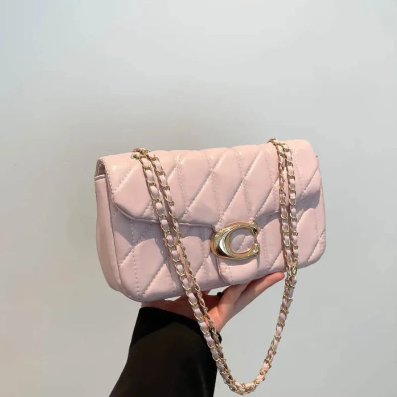 2025Small Fragrant Wind Bag Handbag Rhombic Chain Bag 2026 New One-shoulder Messenger Bag Joker High Sense Small Square Bag Tide