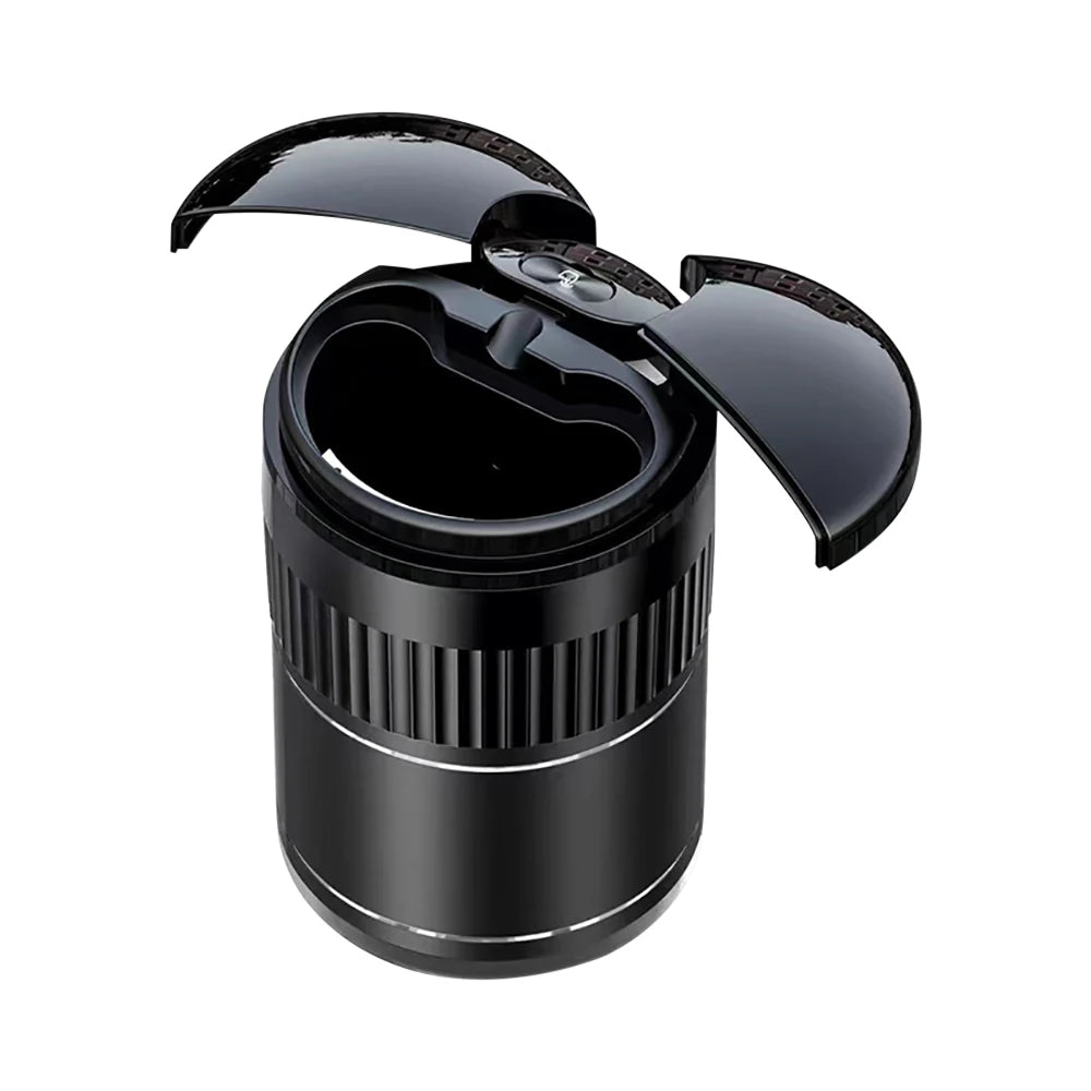 Smart Vehicle-Mounted Ashtray Infrared & Touch Sensing One-Click Open-Close Dual-Use for Car & Home Flame-Retardant Metal Liner