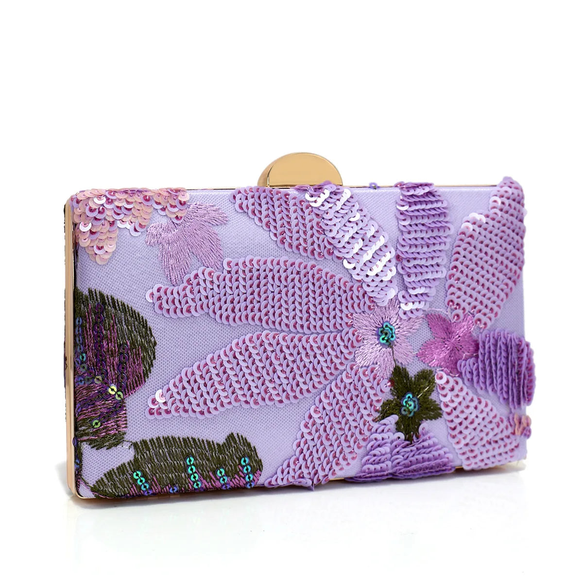 Embroidery Dinner Bag Ladies Elegant Fashion Versatile Clutch Bag Wedding Ball Party Small Square Bag [Random Pattern]