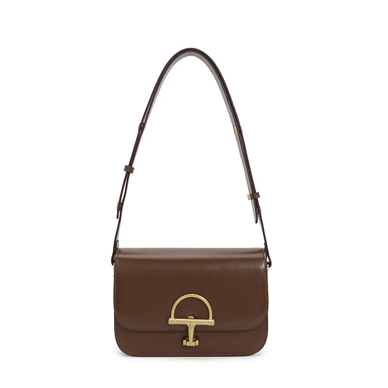 Luxury Brand Popular Classic Elegant Leather Diaper Bag High-End Minimalist Square Satchels for Women