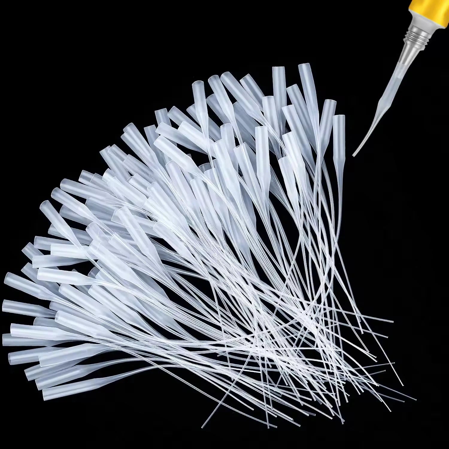 100PCS Universal 502 Instant Super Glue Dropping Tube Glue Dispensing Tube Adhesive Tool Micro-Tips Glue Extender