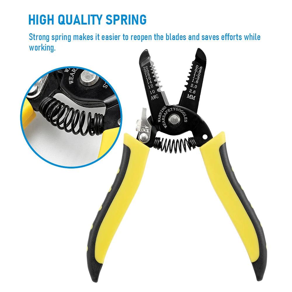 Multifunctional Crimping Pliers Wire Stripper Cutter Crimper 10-26AWG Crimping Tool Terminals Electrical Clamp Mini Tools