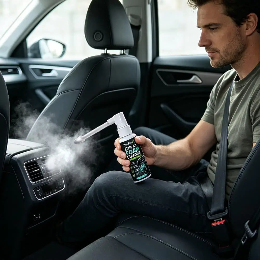 Car AC Foam Cleaner Long Nozzle Air Vent Evaporator Deep Clean Spray Remove Dust Odor Air Conditioner Deodorant