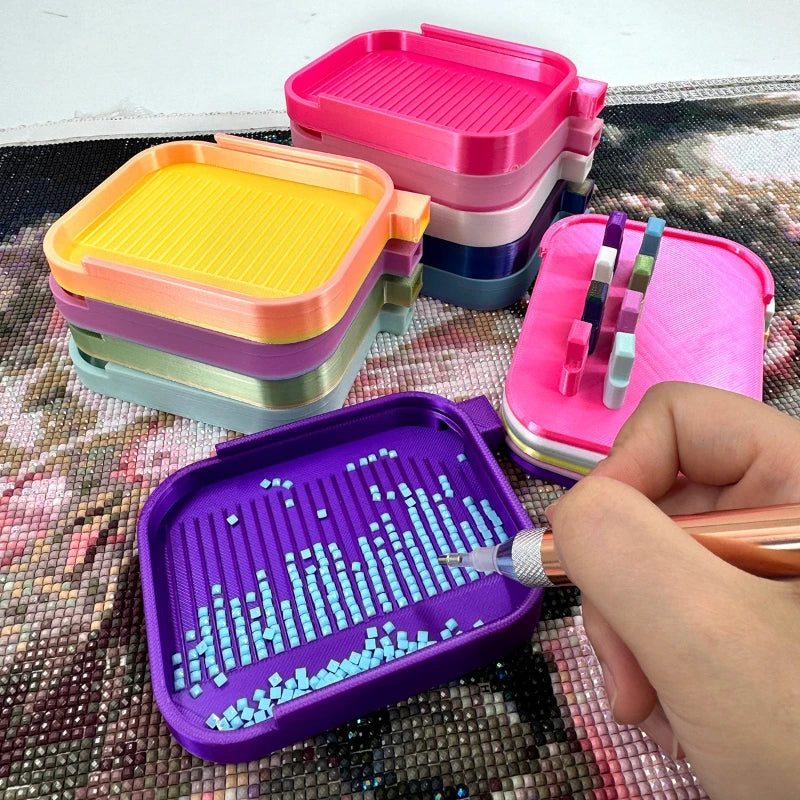 8 in 1 Led Lighted Diamond Painting Pen With Magnifying Glass Magnifier Luminous Point Drill Pen Accessories Tool Set Kit