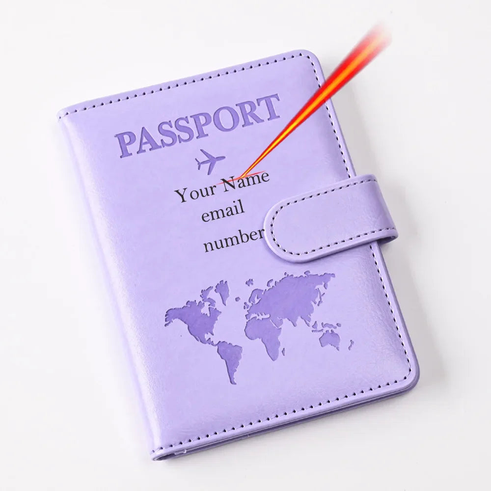 Customized Name Passport Cover, Monogrammed Engraved Name Passport Cover, Passport Holder, Wedding Bridesmaid Groomsman Gift