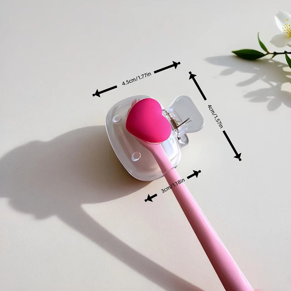 Transparent Heart-shaped Toothbrush Head Dust Cover. Household Travel Universal Toothbrush Protective Cover.Valentine's Day Gift