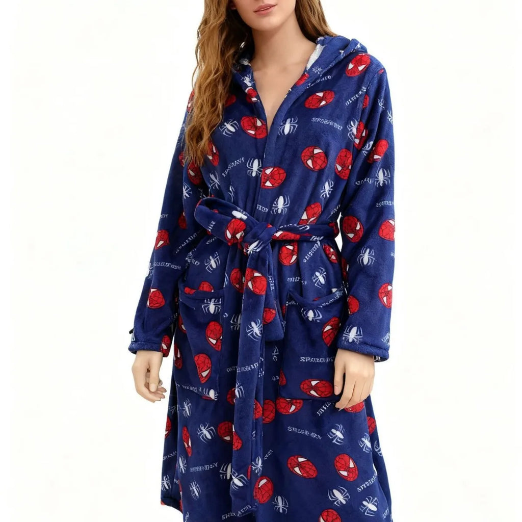 Nightgown Anime Hello Kitty 2026Bathrobe Flannel Thickened Pajamas Women's Home Clothes Winter Warm Pajamas Girls' Nightgown