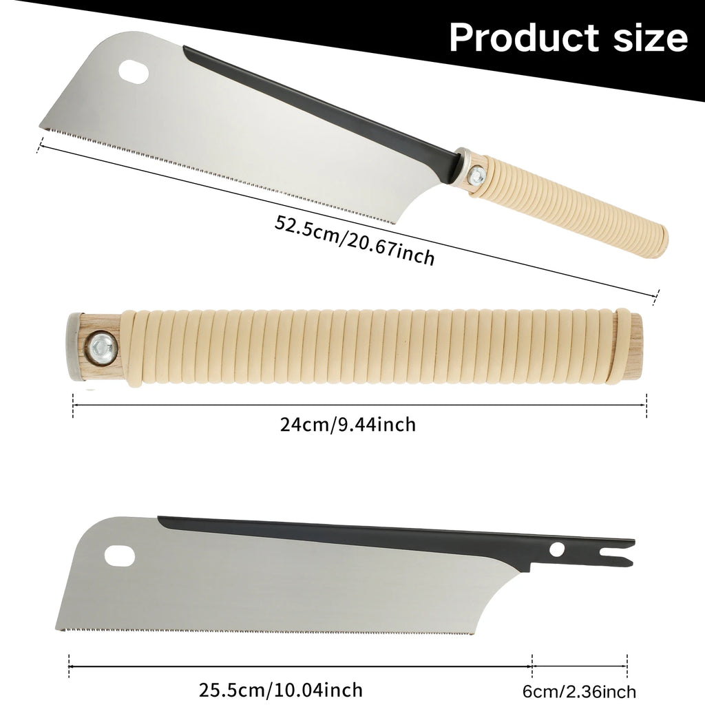 Japanese Pull Saw 10inch SK5 High Carbon Steel Japanese Hand Saw with Hex Wrench 17 Teeth Woodworking Hand Saw Tool Lightweight