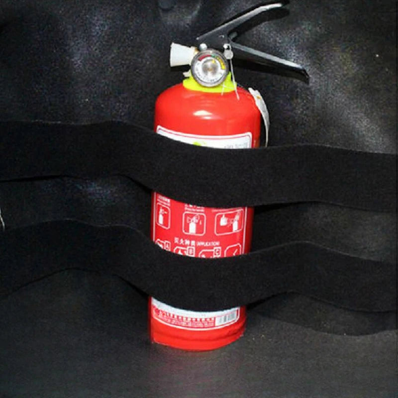 Car Mounted Car Strap Fire Extinguisher Fixed Strap Car Trunk Bracket Velcro 2 Long 2 Short Universal