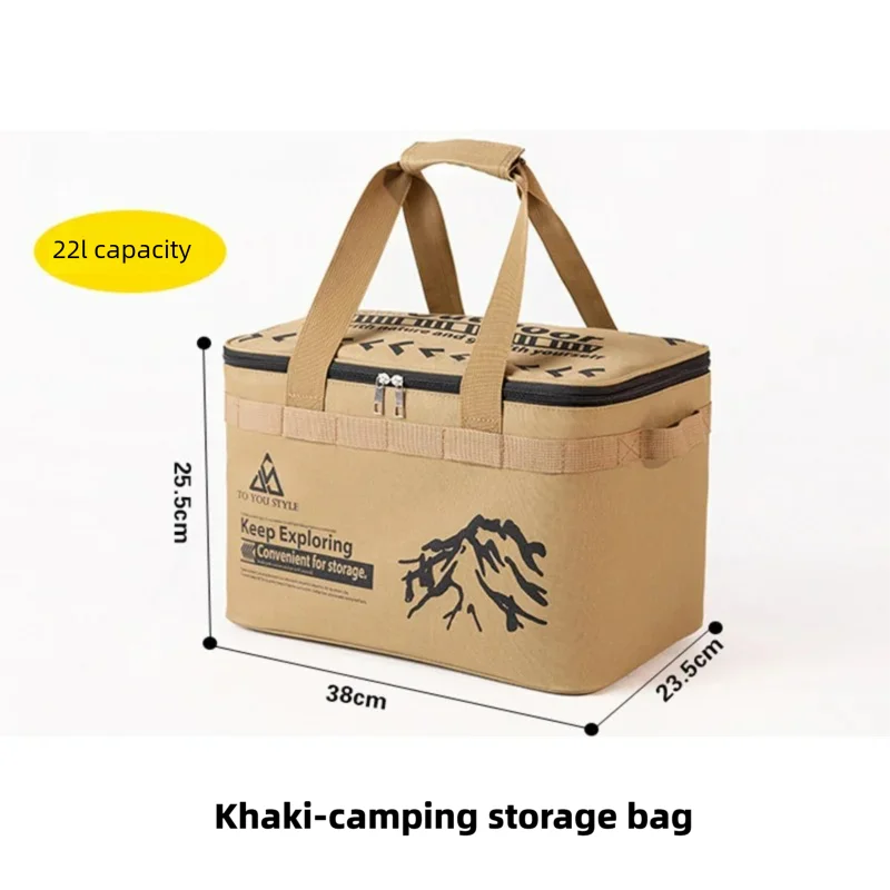 Multipurpose Oxford Cloth Storage Bag Foldable Outdoor Camping Tactical Bag Picnic Cookware and Stove Carrying Bag