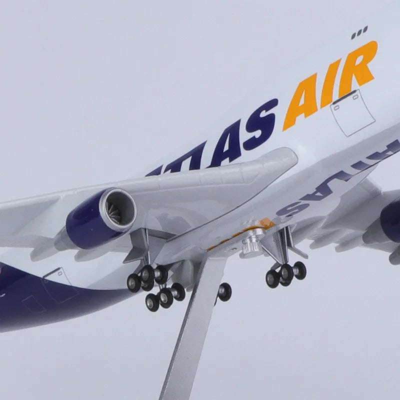 747 ATLAS AIR Airlines B747-400 Airplane Model 1:150 Scale Resin Plastic Model Replica Collectible Display Aircraft Toy planes