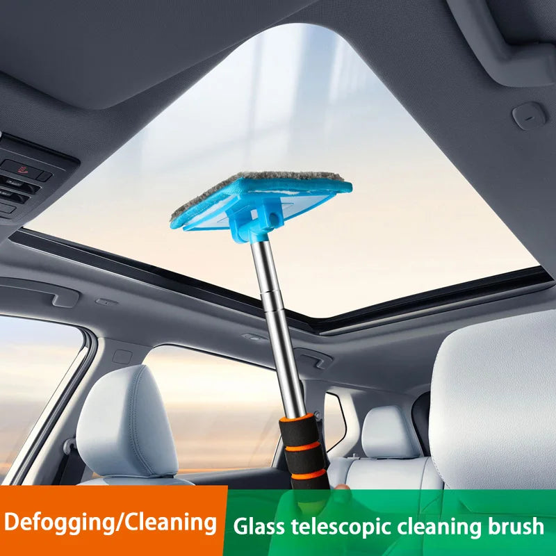 Car Front Windshield Defogging Brush Telescopic Long handle Car Household Glass Clean Brushes Dust Remover Tool 2025 New