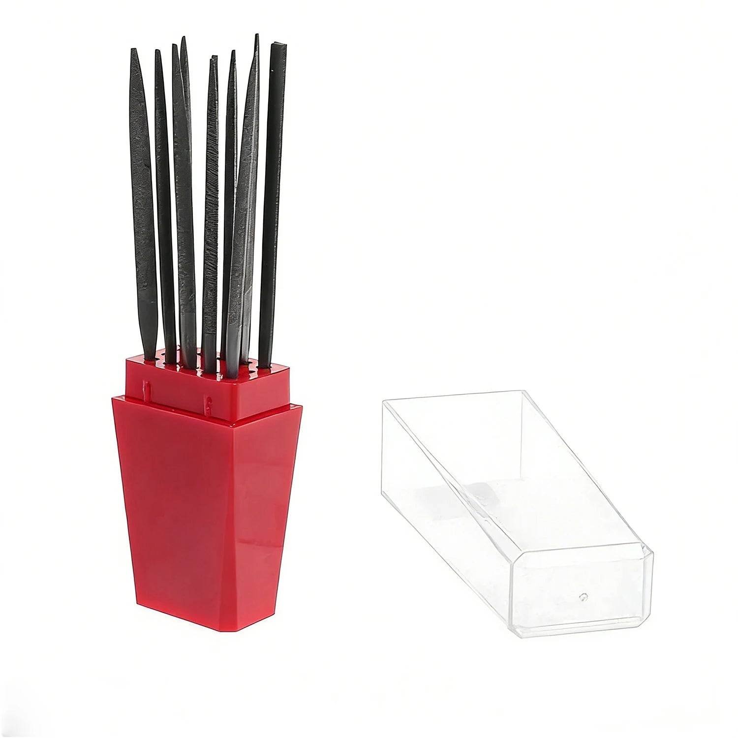 10Pcs Precision Needle File Kit 140mm, Assorted Shapes Mini Files for Metal/Wood/Plastic Detailing, Ergonomic Steel Handle