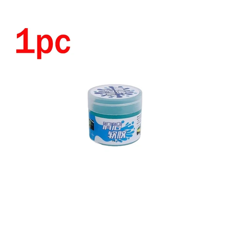 1-5pcs Car Cleaning Gel Reusable Keyboard Cleaner Gel Automobile Air Vent Dust Removal Gel Multiuse Dirt Cleaner Slime Auto