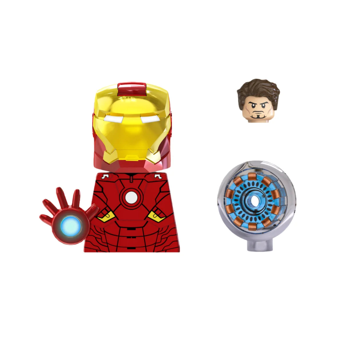 Blind Box Mini Building Blocks TV6203 Figures Big Goblin Spiderman Iron Man Venom Captain Hawk Deadpool Armor Christmas Gift Toy