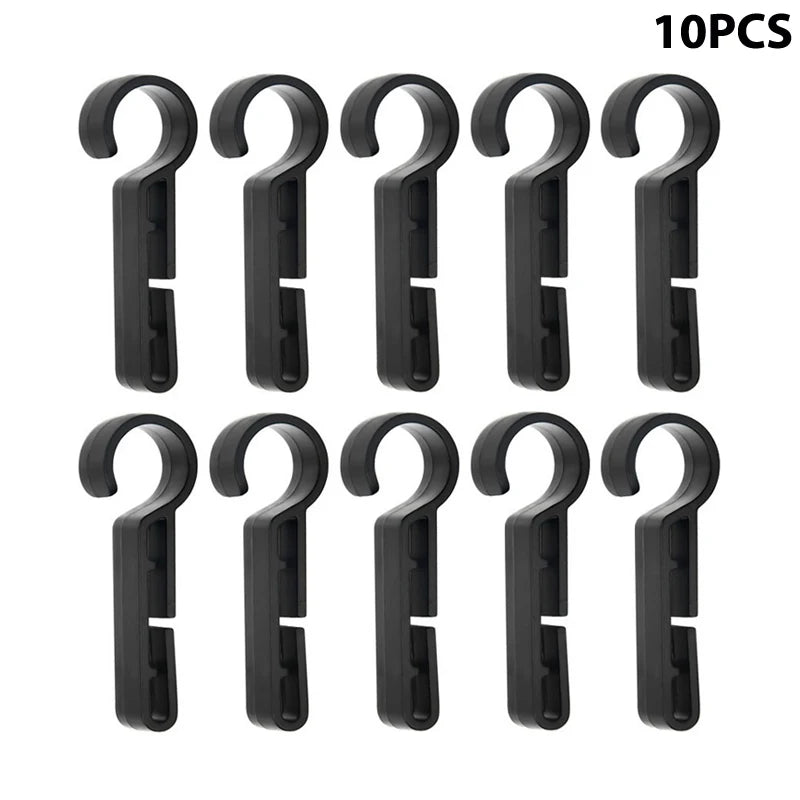 5/10pcs Plastic Helmet Clips Attachment Head Light Clamps Black Set Headlamp Hard Hat Safety Cap Hook Outdoor Tools