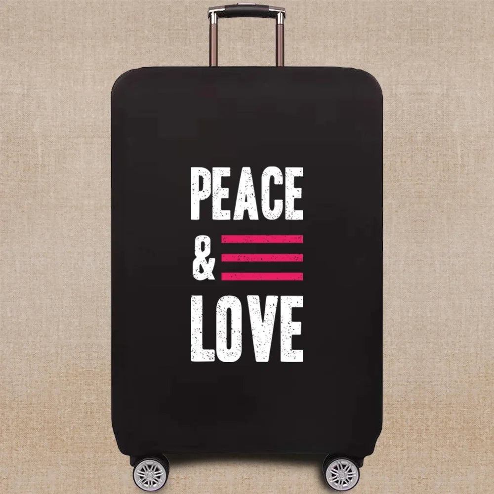 Travel Accessories Luggage Case Suitcase Dust Protective Cover 18-28 Inch Phrase Pattern Series Trolley Case Elastic Cover