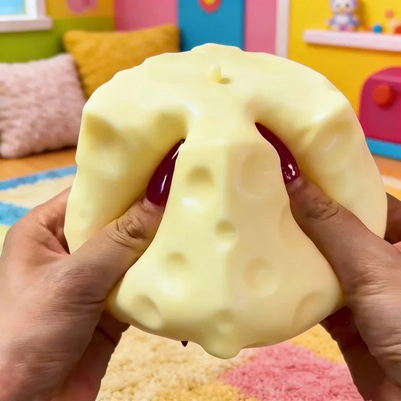 Giant Cheese Squeeze Toy Extra Large Size Cheese Squishy Fidget Toys Slow Rebound Shapeable Venting Ball for Adults Gifts