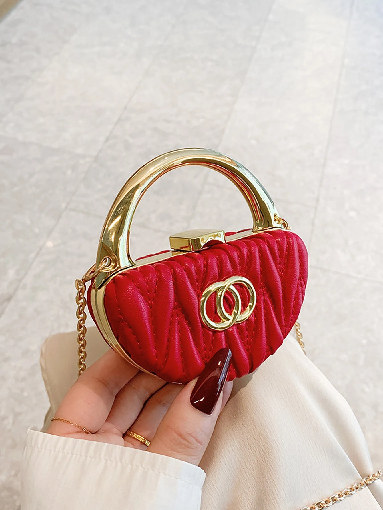Mini Chain Mouth Red Envelope Small Fragrant Wind Diagonal Shoulder Bag