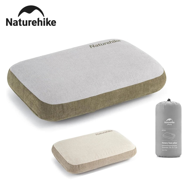 Naturehike Camping Pillow Portable Memory Foam Comfort Square Pillow Outdoor Travel Soft Sleeping Pillow