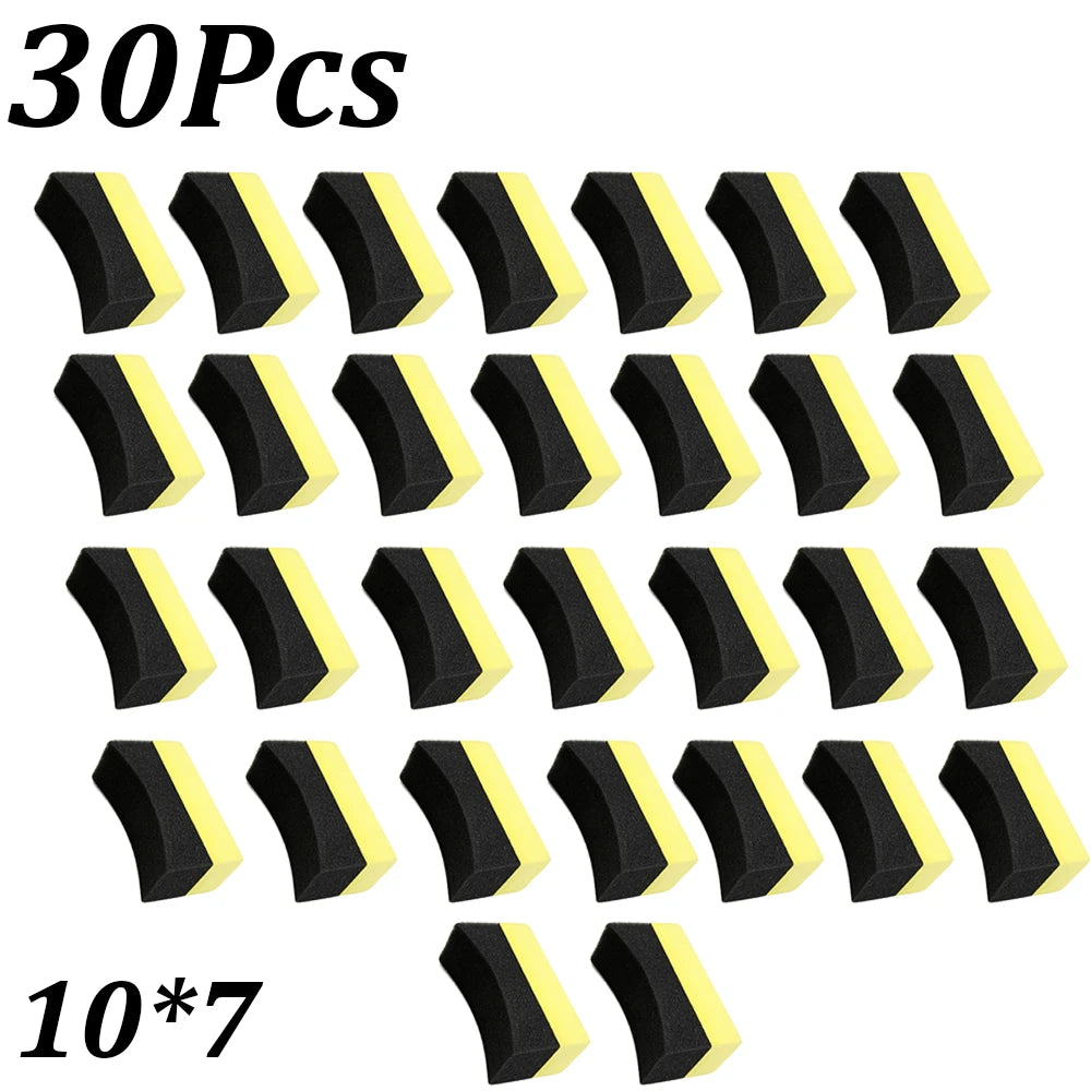 1-30Pcs Car Wheel Polishing Waxing Sponge Brush Tire Cleaning Wiper Sponge Pad Car Wash Wiper Cleaning Tool Car Wash Accessories