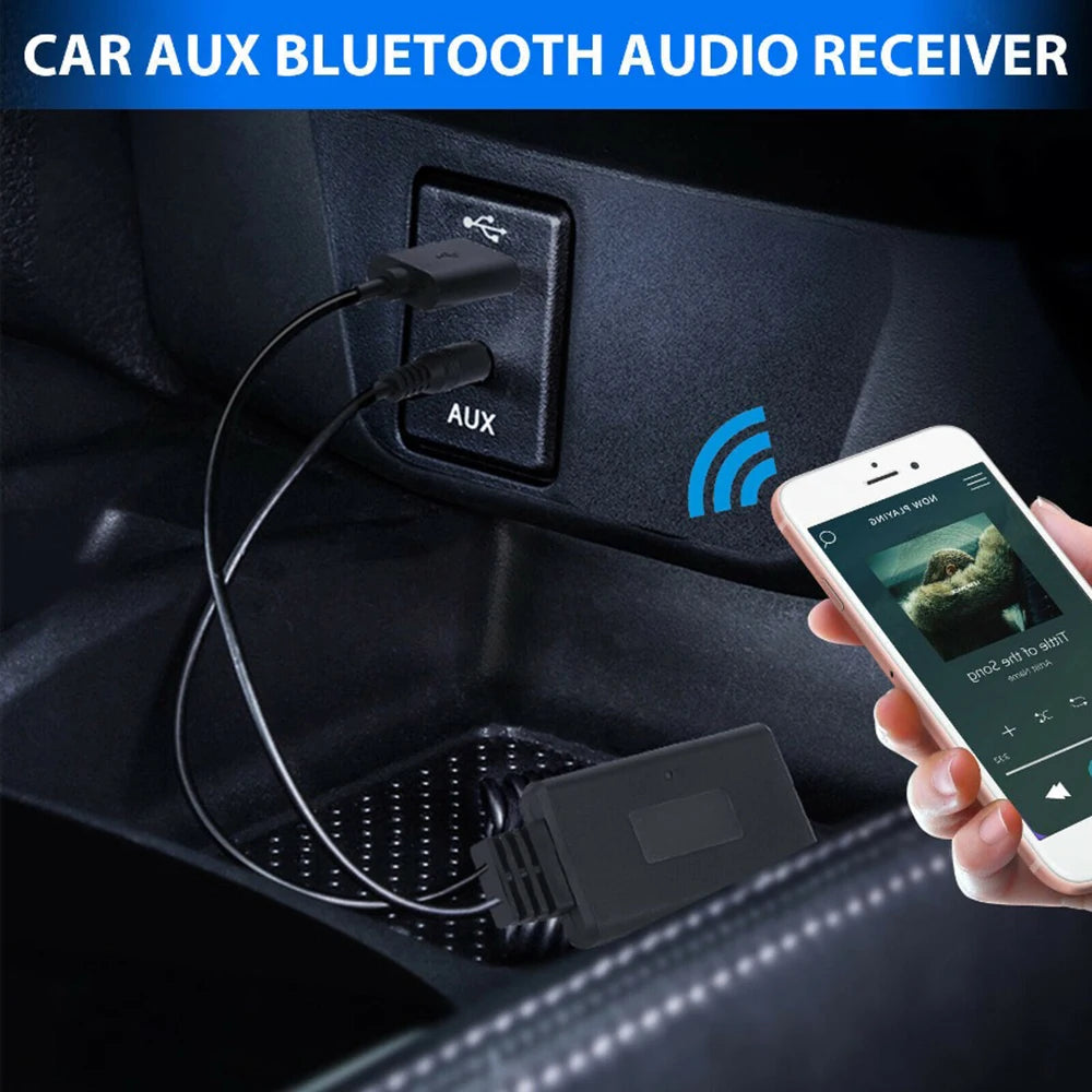 Universal Car Wireless Bluetooth Compatible Receiver USB 3.5Mm Auxiliary Media Bluetooth 5.0 Music Player Audio Cable Adapter