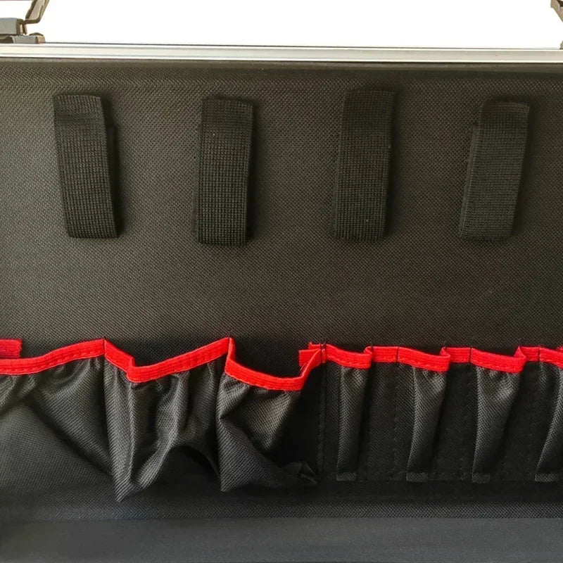 Aluminum Alloy Tool Box Portable Multi-functional Hard Case Organizer Tool Storage Case Household Hardware Equipment Toolbox
