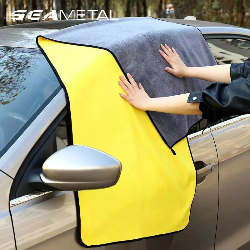 SEAMETAL Microfiber Towel 100x50CM Super Absorbent Car Cleaning Detailing Cloth Auto Care Drying Towels for Car Wash Accessories