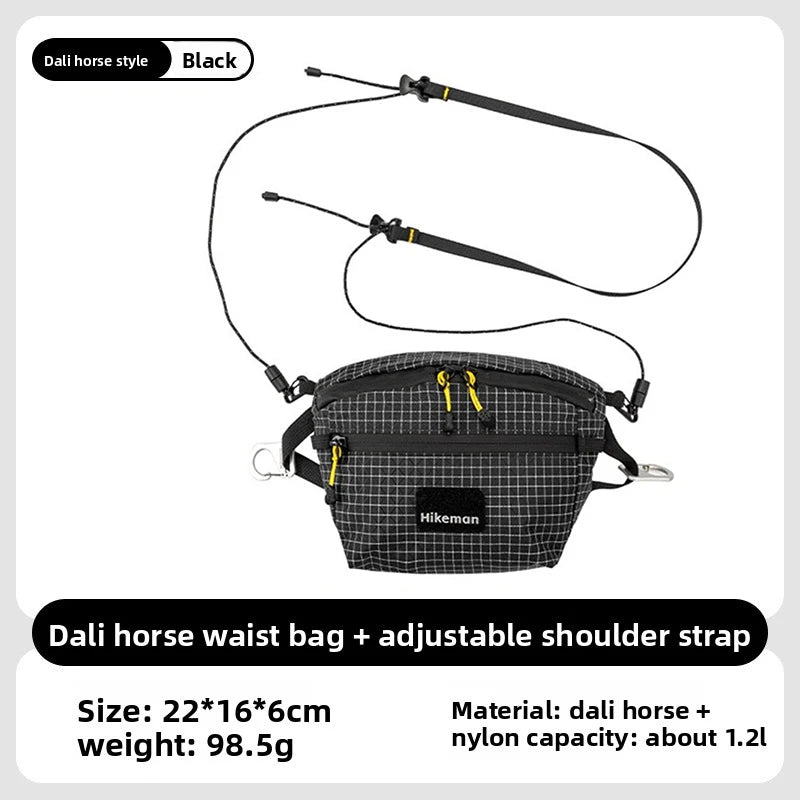 Outdoor Chest Bag UHMWPE 1.2L Large Capacity Waterproof Adjustable Lightultra Bag for Camping Hiking Cycling Running Fishing