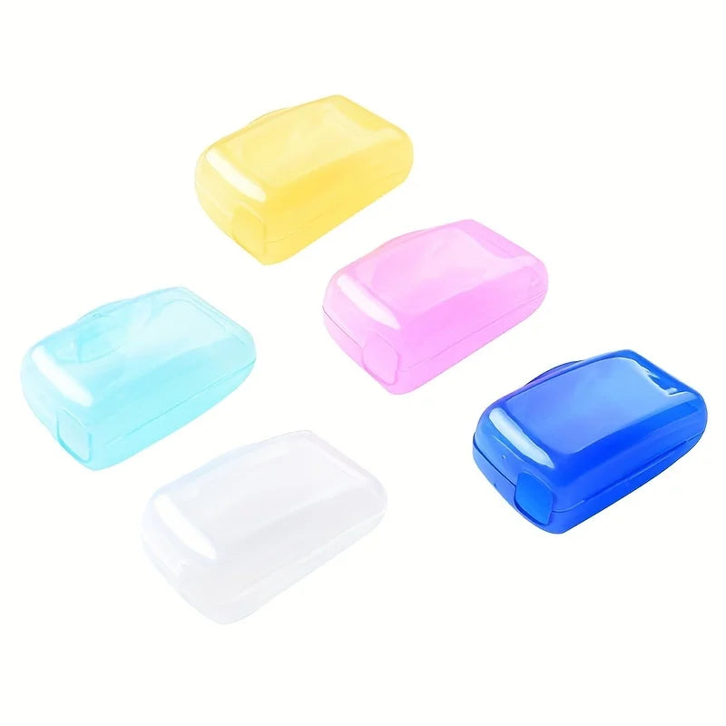 8pcs of Toothbrush Head Protective Covers, Portable Travel Toothbrush Case, Random Color Dental Kit Box.
