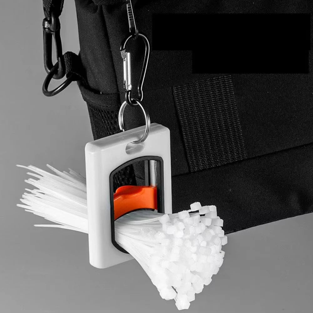 Square Cable Tie Organizer Fluorescent Cable Tie Organizer Portable Reusable Storage Cable Tie Holder Cable Tie Storage Tool
