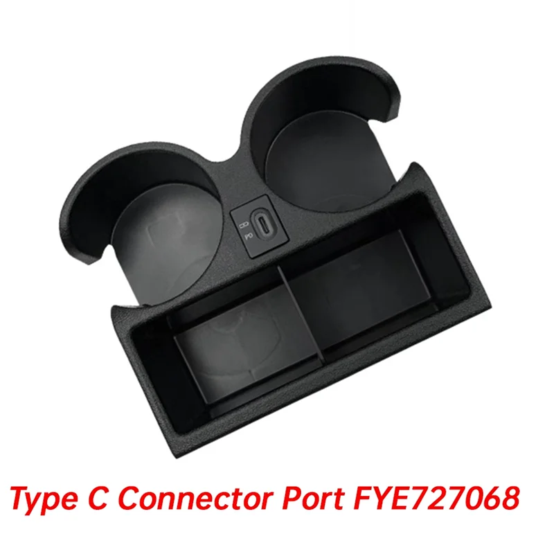 Car Water Cup Holder With PD Port FYE727068 For Nissan Patrol Y61 1997-2016 FYE727069 Heatproof Plastic Drink Cup Holder-A91R