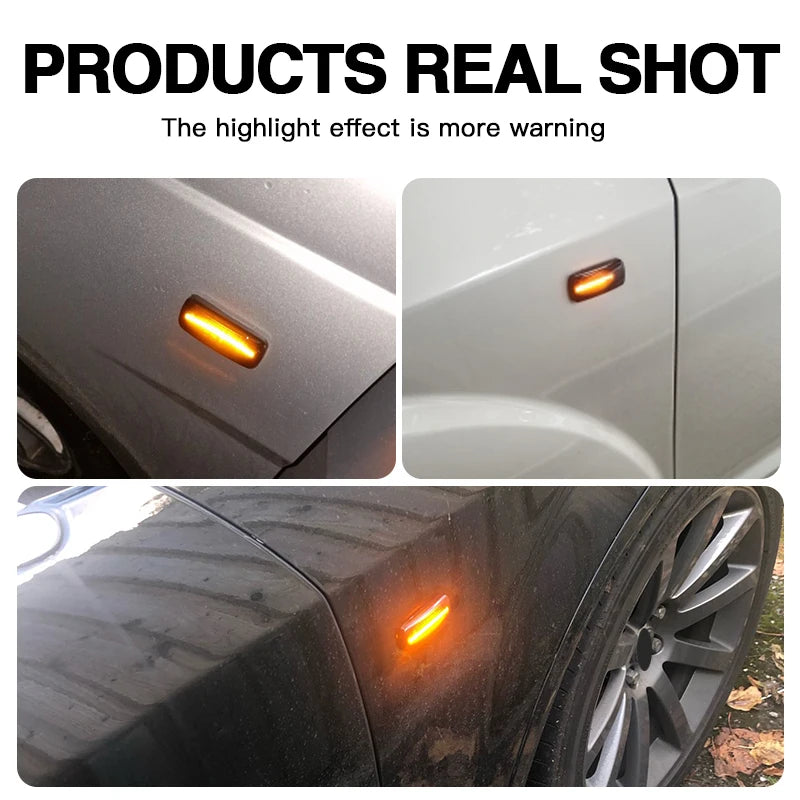 2PCS LED Side Marker Turn Signal Lights Canbus For Dodge Nitro 06-11 Caliber 07-11 Avenger 07-16 Charger For Chrysler 300 05-06