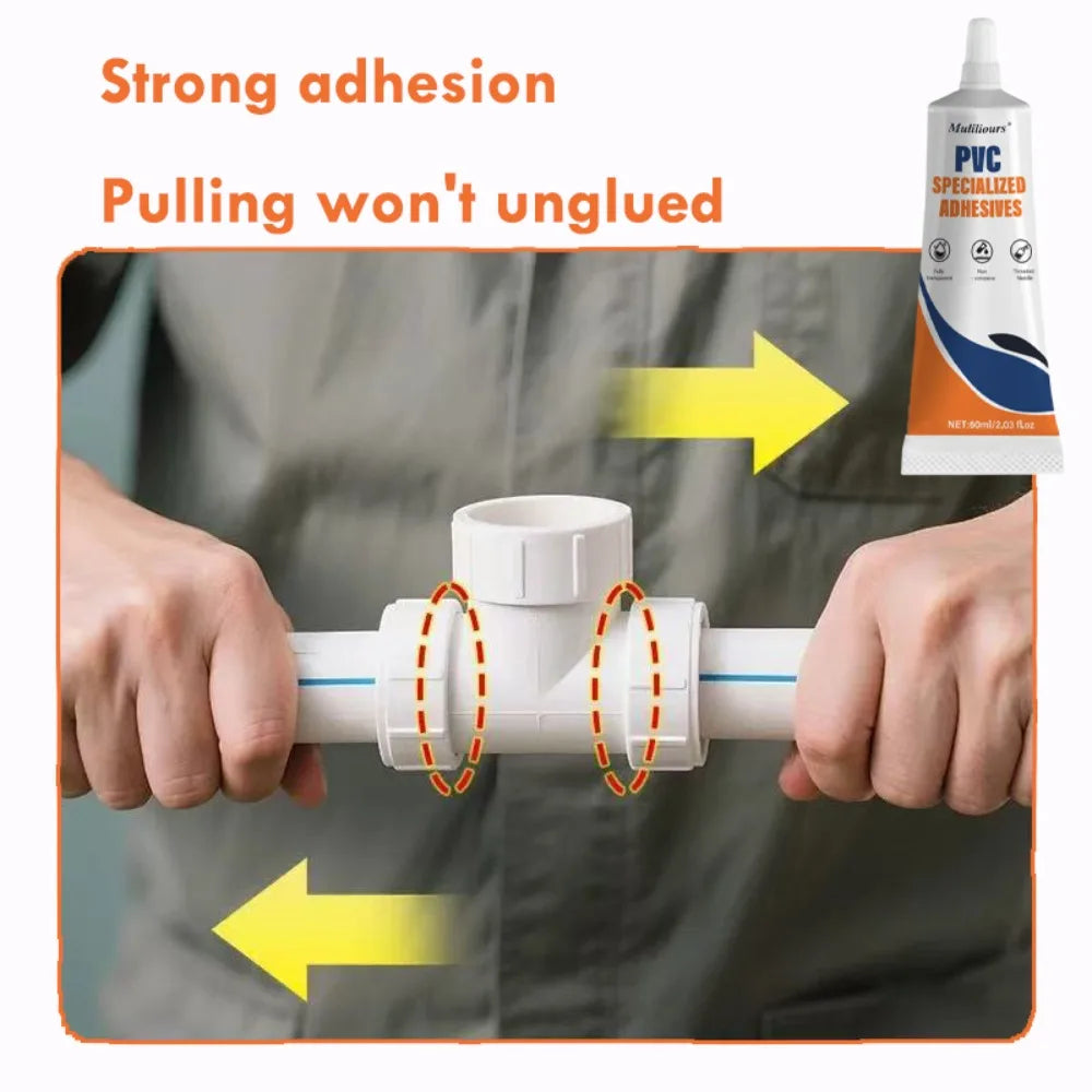 PVC Pipe Repair Adhesive Inflatable Boat Repair Glue Paddle Board Kayak Tube Repair Glue, Plastic Adhesive Super Glue Strong