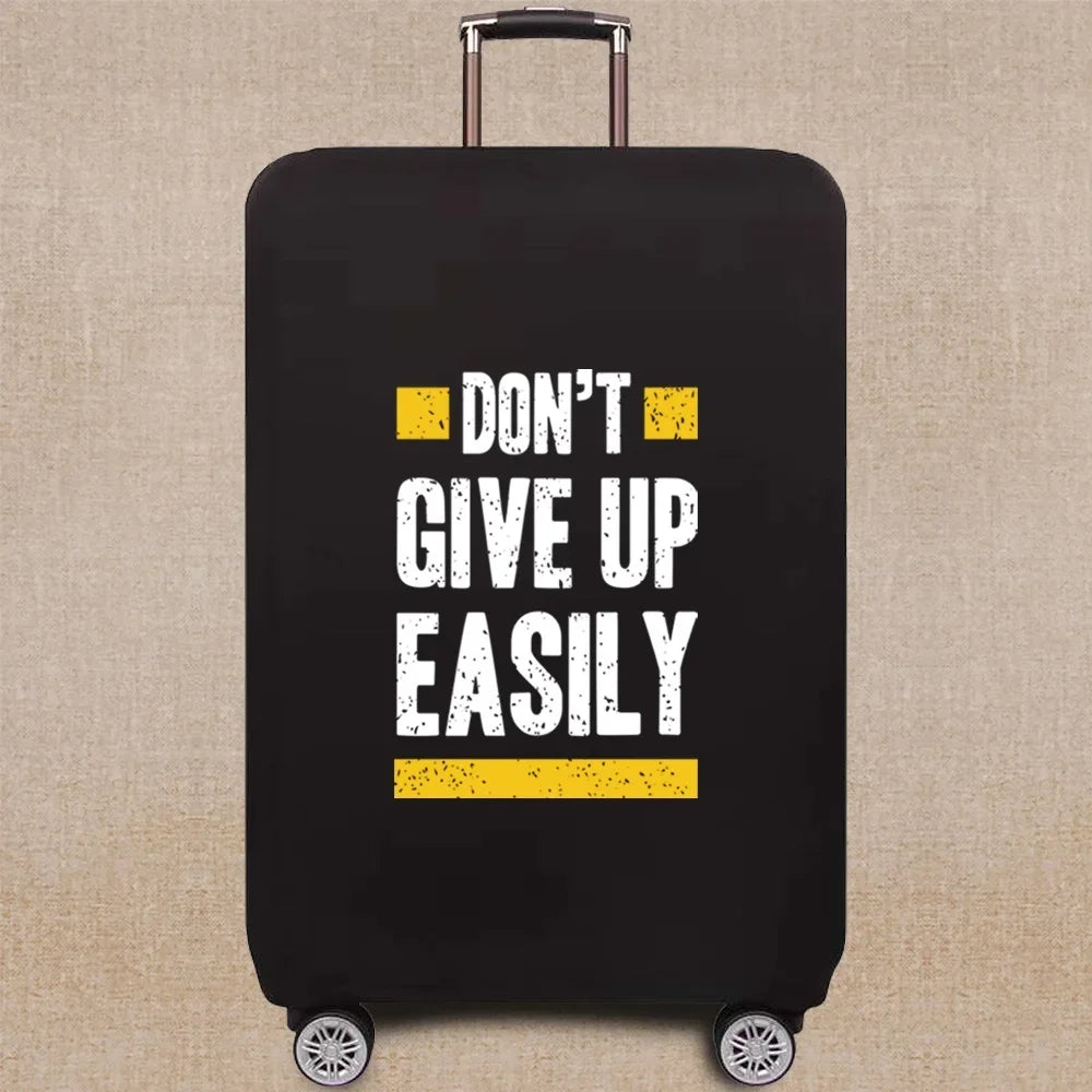 Travel Accessories Luggage Case Suitcase Dust Protective Cover 18-28 Inch Phrase Pattern Series Trolley Case Elastic Cover