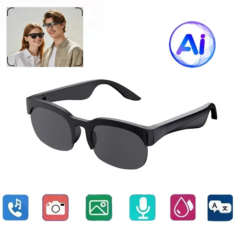 Lenovo electronic AI Smart Glasses Wireless Bluetooth Remote Control 8KHD Photo Call Music gafas inteligentes Gift for Men Women