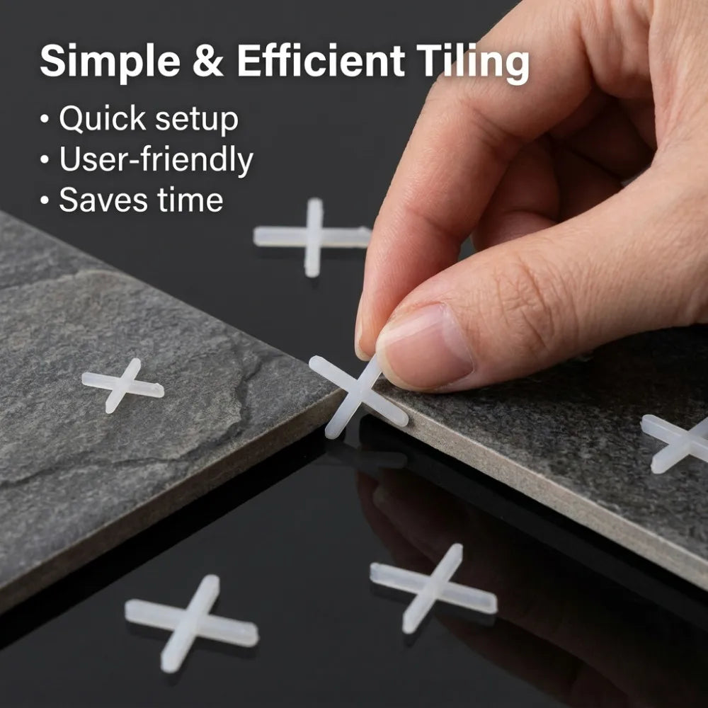 100pcs Tile Spacer 3mm/5mm Plastic Cross Ceramic Tile Leveling System Clips Spacer Ceramic Floor Construction Tools