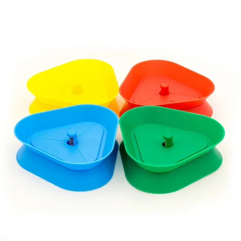 4pcs/set Triangle Shaped Playing Card Holder Lazy Person Poker Seat Board Game Cards Stand For Children Seniors Free Your Hands