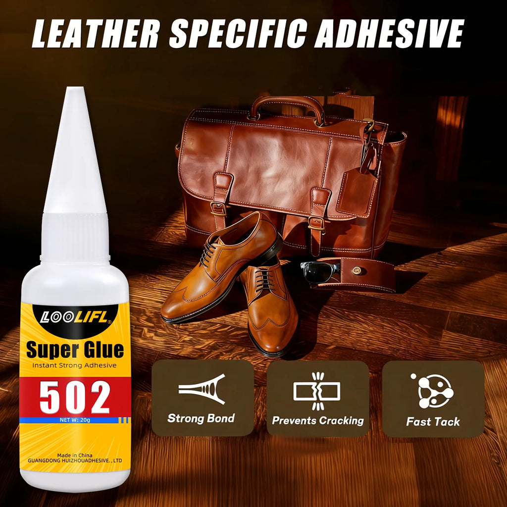 502 Super Glue Strong Instant Adhesive for Leather Shoes Bags Sofa Clothing DIY Repair Quick Dry Cyanoacrylate Glue