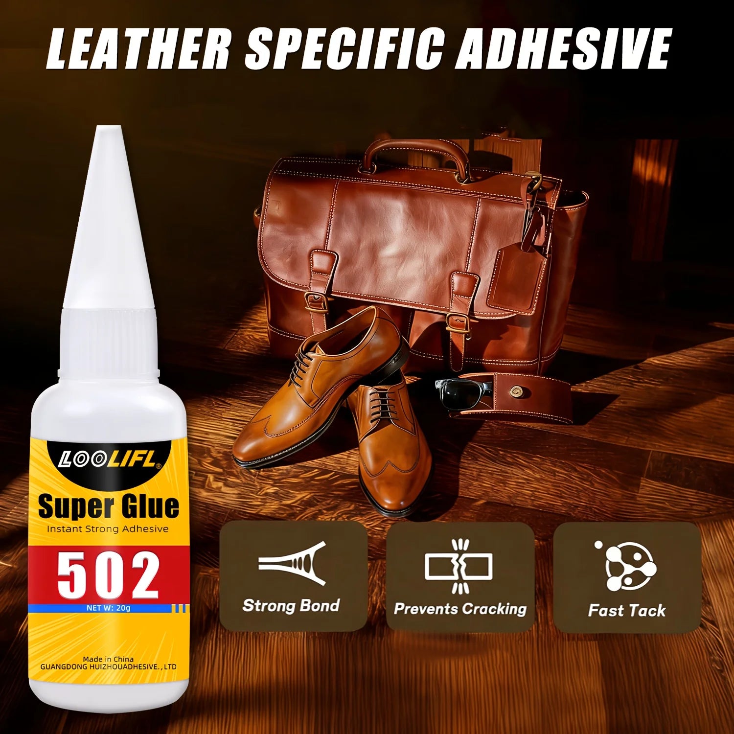 502 Super Glue Strong Instant Adhesive for Leather Shoes Bags Sofa Clothing DIY Repair Quick Dry Cyanoacrylate Glue