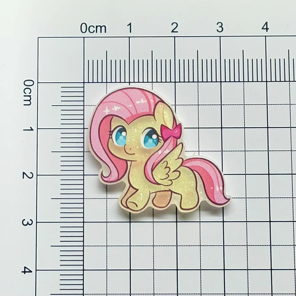10pcs Cartoon Cute Super Q Pony Acrylic Hair Clip Side duckbill Clip Girl Headwear Small Broken Hair Hairpin