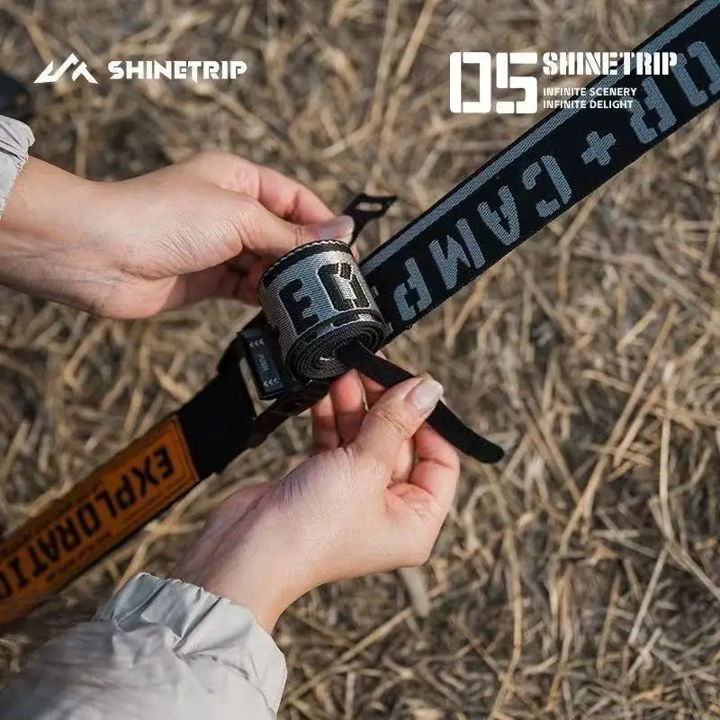 SHINETRIP Multi-Functional Tactical Guy Rope Strap 4M Adjustable Bold Windproof Tent Canopy Strap for Outdoor Camping Hiking